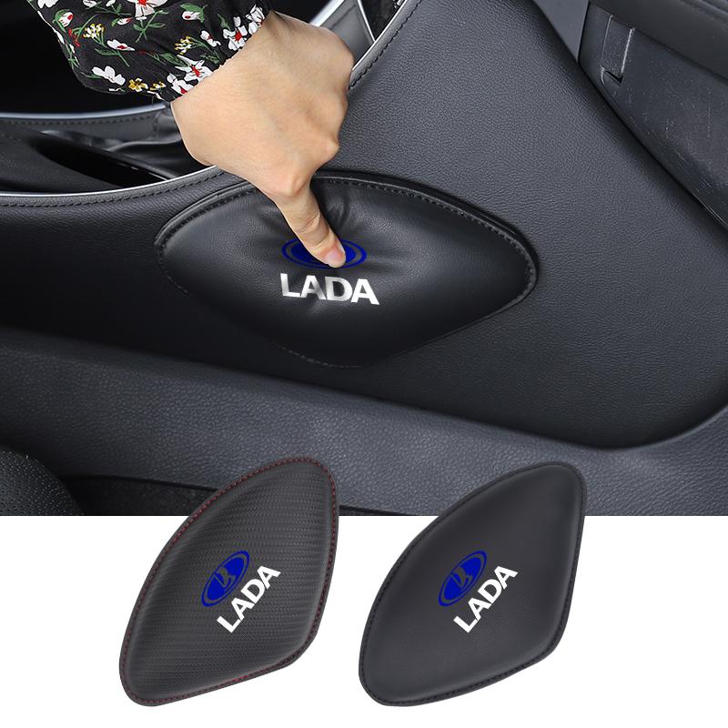 Car Seat Knee Pad Leather Elbow Rest Mat Leg Cushion Interior For Lada Priora Sedan Sport Kalina Granta Vesta Niva Largus Vaz