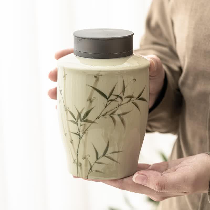 Emerald Green Bamboo Tea & Storage Caddy