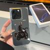 Transparent Square Back Tube Case Casing Protection For iPhone 12 11 16 ProMax 15 Plus 13 14 Pro Max Anti-Oxygen,Motorcycle Man Pattern