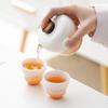 Portable Ceramic Travel Tea Set 1 Pot 2 Cups Camping Outdoor Hiking Picnic Gift for Tea Lovers