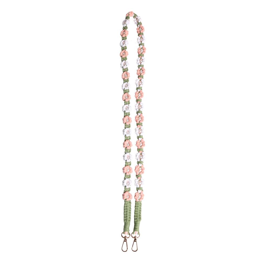 Bohemian Daisy Handwoven Bag Strap & Phone Lanyard – Flower Crossbody & Backpack Key Strap