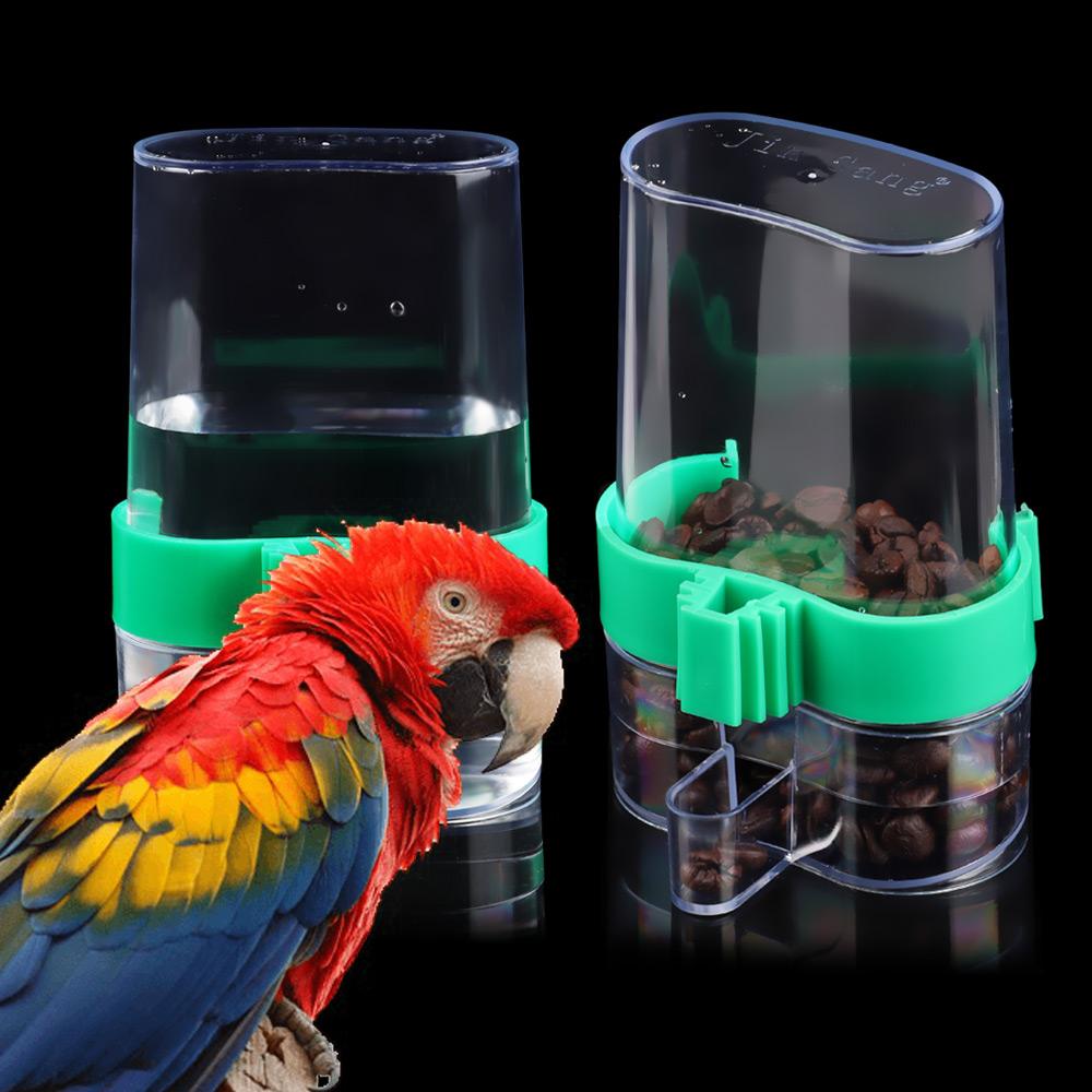 Cage Parrot Feeder Cockatiel Parakeet Water Dispenser Automatic Bird Food Feeder