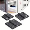 1/2pcs 40/50/60mm Butt Hinges Metal Black Door Hinges Cabinet Aluminium Box Backflap Shed Door Hardware Accessories