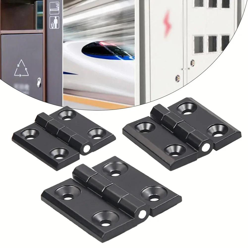 1/2pcs 40/50/60mm Butt Hinges Metal Black Door Hinges Cabinet Aluminium Box Backflap Shed Door Hardware Accessories