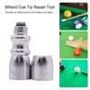 Snooker piscina cue ponta ferramenta liga de alumínio 3-em-1 bilhar piscina vara ponta metal scuffer shaper aerador ferramenta de reparo piscina cue acessórios