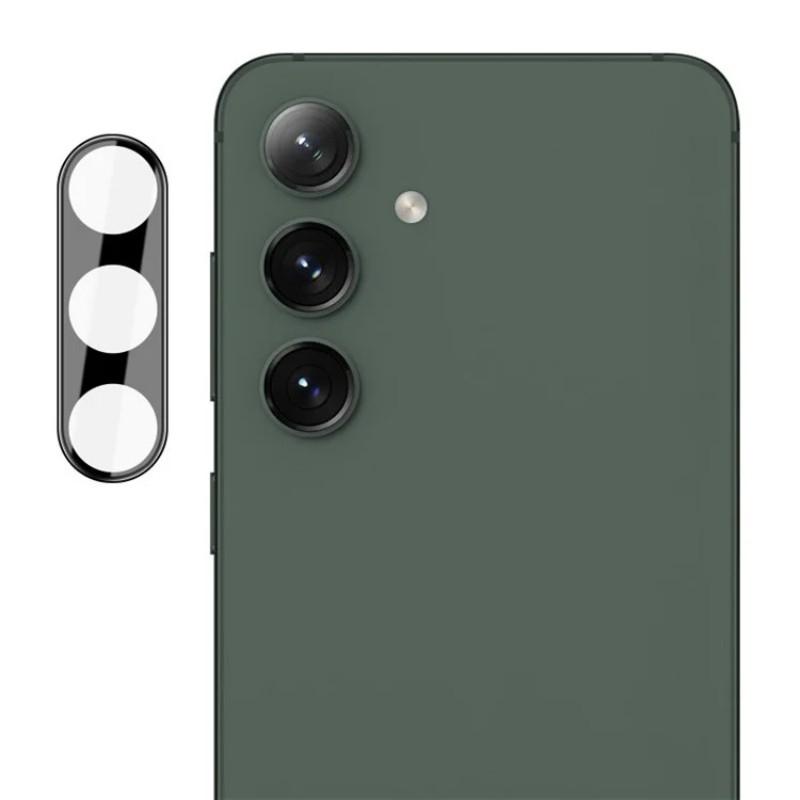 For Samsung Galaxy S24+ Camera Lens Protector WANLONFENG HD Full Black Silk Printed Lens Film