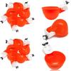 8Pcs Plastic Automatic Chicken Drinker Bowl Duck Drinking Cup Chicken Goose Feeder Poultry Bowls and Drinkers Cups Water Tools