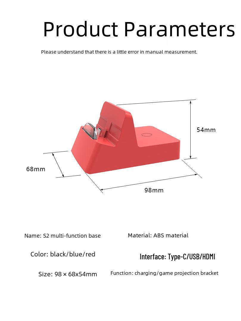 

SWITCH Three-in-One Red and Blue Dock for Nintendo Game Consoles (Model S2) чорний