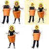 Whimsical Sunflower Pot Plant Dress For Cosplay And Dancing