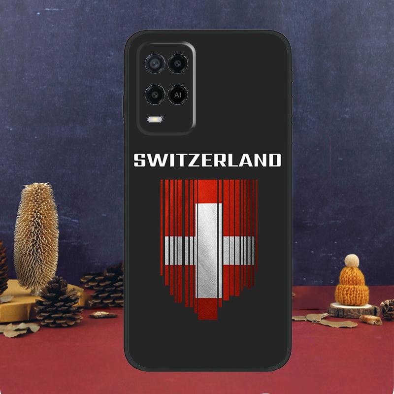 Switzerland Swiss Flag Case For Oppo A80 A60 A40 A78 A98 A58 A38 A18 A54 A74 A94 A96 A76 A16 A15 A17 A57 A5 A6 Pro