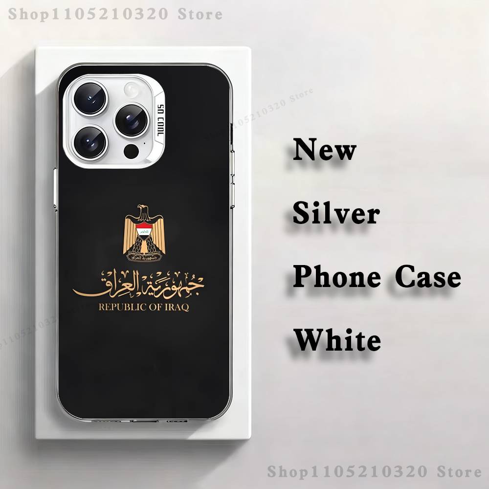 

Nation I-Iraq Flag Phone Case For iPhone 17,16,15,14,13,12,11,Pro,Max,Plus,E,Air,Mini White Tpu Cover iPhone16plus