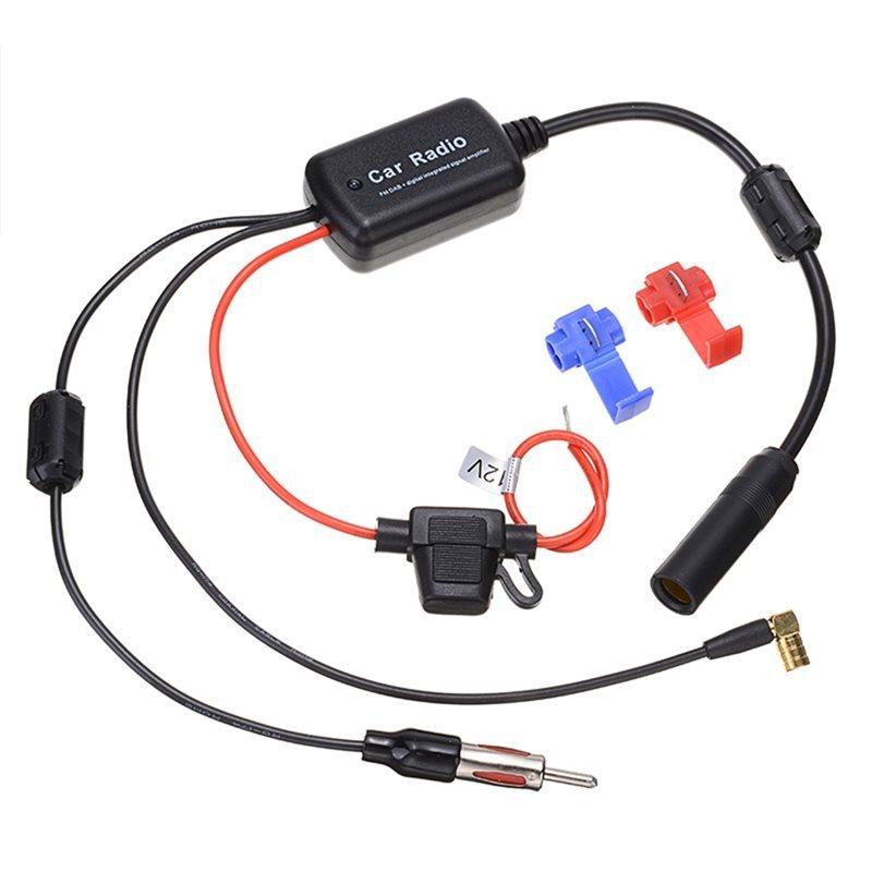 FM/DAB/FM/AM Radio Antenna Signal Amplifier 12V Car Mounted Radio Receiver Amplifier