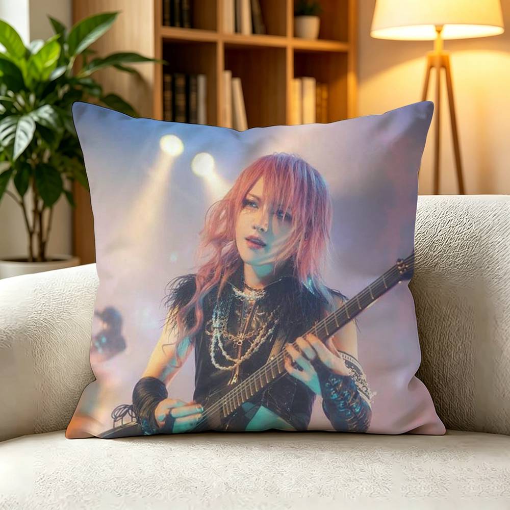 MMALICE MIZER Visual Kei Gothic Band Pillow Case Square DoubleSided Sofa Cushion Cover Bedroom Bedside Pillow