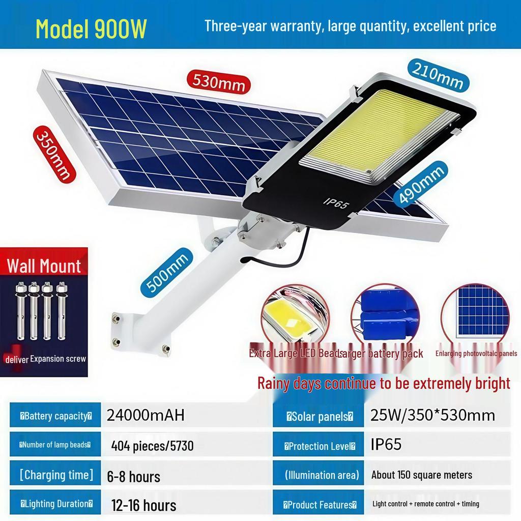 Golden Bean High Power Solar Wall Lights for Outdoor Courtyard - Super Bright New Rural Household Lighting