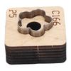 Leather Cutting Die with Wood Base Flower Shape Punching Mold for Keyring Making Crafting Projects
