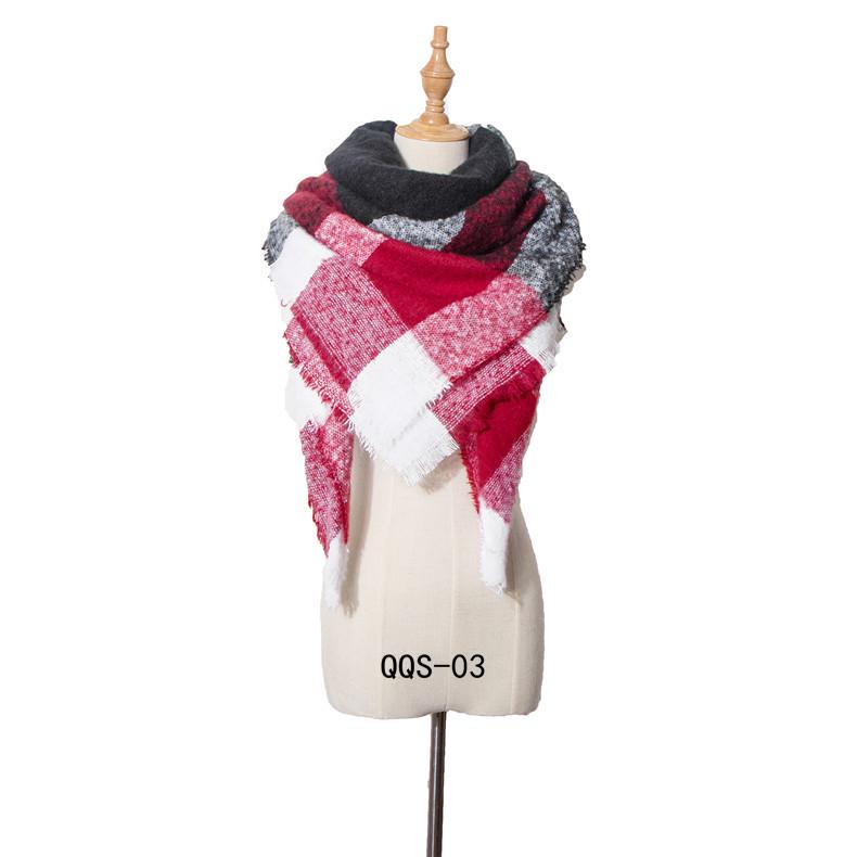 Factory direct supply for foreign trade Europe, America, autumn and winter, men s and women s scarf scarves, scarves, large plaid square scarves 135X135CM