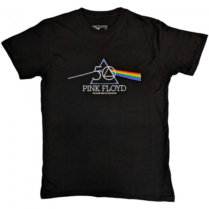 Pink Floyd Unisex Voksen 50-årsjubileumslogo Bomulls-T-skjorte