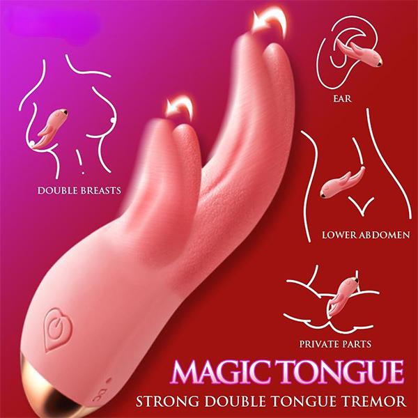 Tongue Licking Vibrator for Women G Spot Clitoris Vagina Anal Nipple Stimulation Adults Sex Toys for Female Masturbation