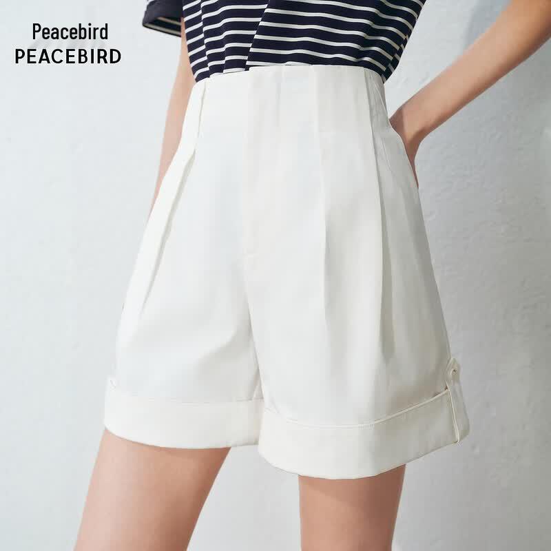 PEACEBIRD Women s High-Waisted Casual Shorts L