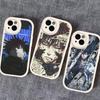 Etui ze skóry Anime F-Fushiguro M-Megumi na telefon do iPhone 16 15 14 13 12 11 Pro Max Plus Odporne na wstrząsy Pokrowiec