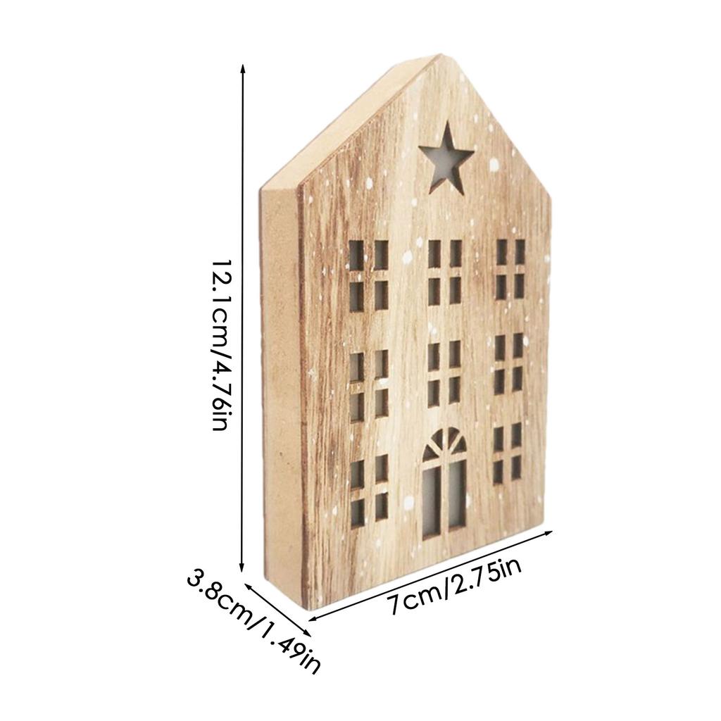 Christmas Wooden House Decor Christmas Led Light Wooden House Decor Christmas Party Supplies Indoor Home Decor Decorative House