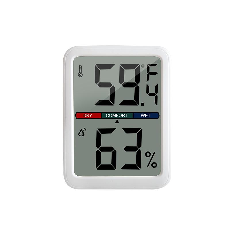 Indoor Thermometer LCD Digital Clock Thermometer Hygrometer Temperature Humidity Tester