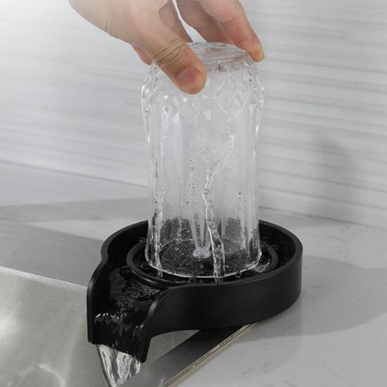 Cup Rinser for Kitchen Sink Quick Rinse Universal Sink Bottle Washer Glass Washer for Cups Tumblers Baby Bottles Wine Glasses