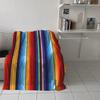 Colorful Mexican Stripes Throw Blanket for Kids Warm Sofa Blanket Flannel Blanket Portable Soft Bedspread