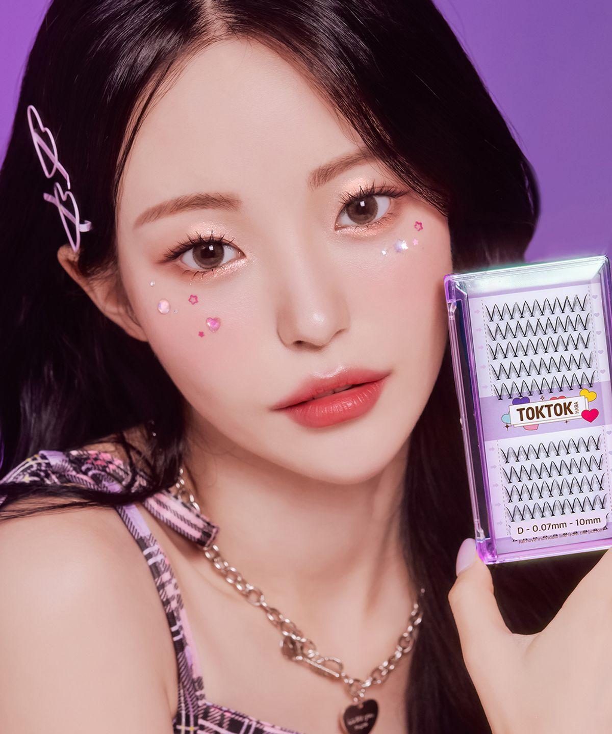 Tap Tap Hara Check Eyelashes (Select 1 of 3) Check Black 12mm