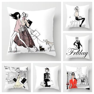 Moda Senhoras Fronha Decoração de Casa Sala de Estar Sofá Capa de Almofada Decoração de Casa Fronha