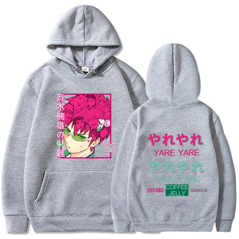The Disastrous Life of Saiki K Hoodies Print Fashion Sweatshirt Casual Unisex Autumn Winter Fleece Tops Sudaderas