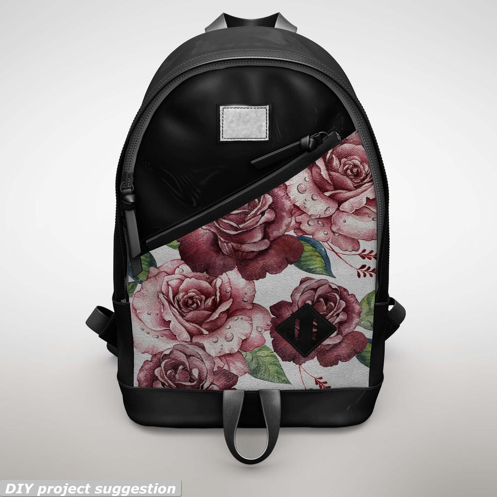 Outdoor Dekostoffe Oxford - Motiv Rosen Auf Weißem I Dr207