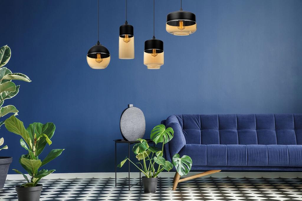 HANGING CEILING LAMP, GLASS PLAFON, LED LAMP