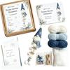 Crochet Dwarf Set with Printed Instructions and Knitting Supplies, Hanging Ornament Making Set for Shelf or Tree Decoration
