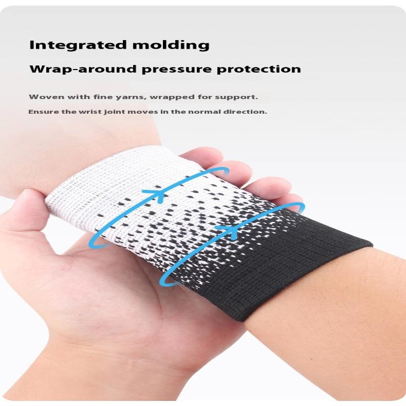 2Pc Waistband High Elastic Compression Tennis Wrist Support Brace For Fitness Gym Running Basketball Wrist Wraps Wrist Protector