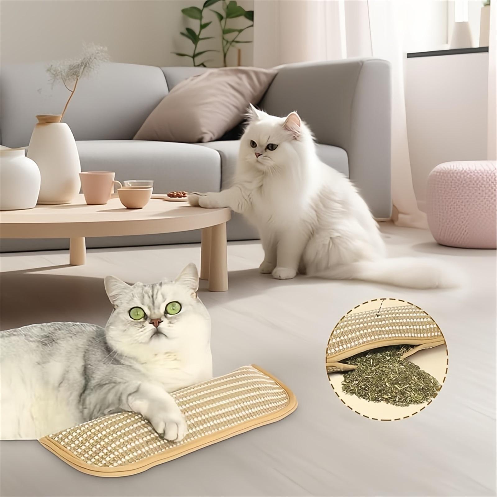 

Sisal Scratcher Pad - Pillow Toy | Interactive Pet Cushion for Kittens , Self-Soothing Household Toy for Small Medium Breed Puppies, Indoor One Size