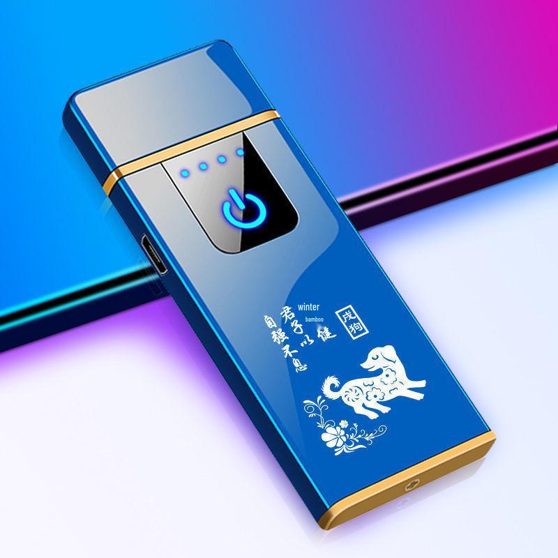 Windproof Zodiac Engraved Electronic Lighter – Unique Gift for Boyfriend