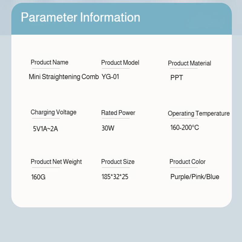 Wireless lazy comb mini portable USB charging curling iron small curling straight dual-purpose wireless comb