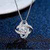 925 Sterling Silver Four-Leaf Clover Moissanite Pendant Necklace for Women