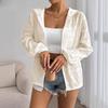 Women's Fashionable Casual Spring-autumn Solid-color Printed Long-sleeved Hooded Blouse Shirt