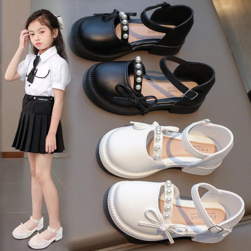New Style Leather Shoes, Large Size, Girls' Breathable Shoes