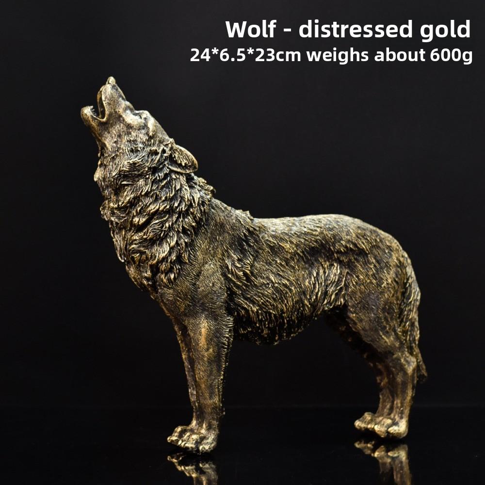 Старый Волк в американском стиле, изделие из смолы, орнамент, имитация скульптуры животного, украшение для дома, гостиной, винного шкафа, подарок