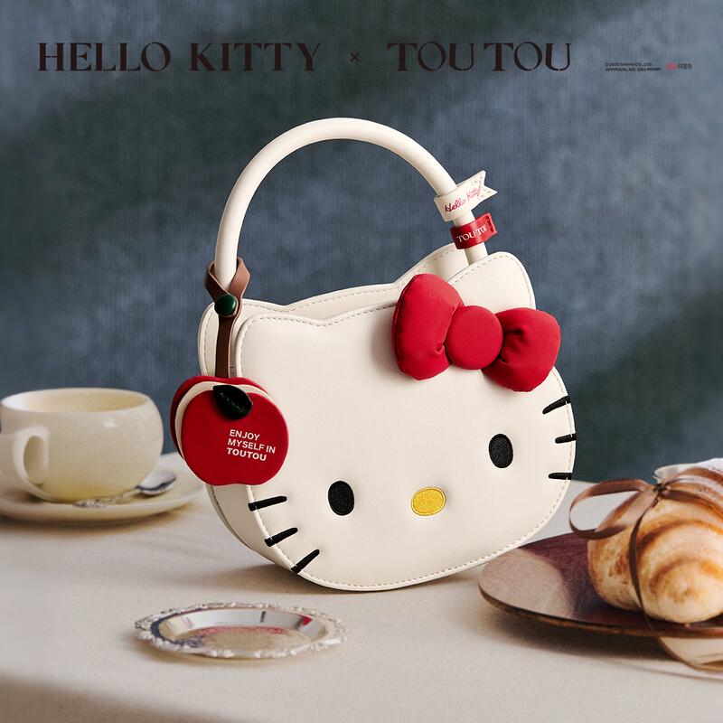 Borsa a mano Toutou Hello Kitty Faccia di Gatto in Denim