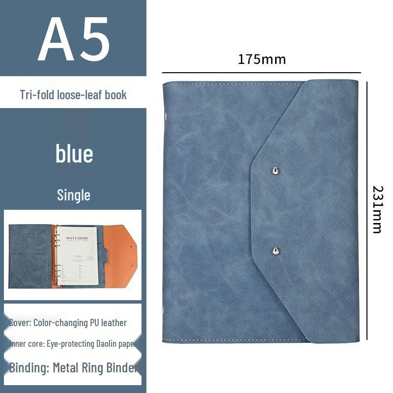 

A5 Buckle Notebook, Loose-Leaf Binder for Office Use, Custom Logo Business Journal