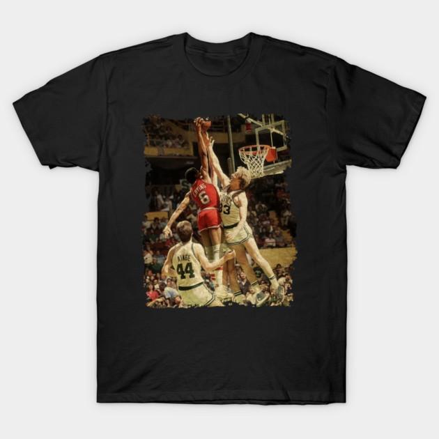 Asian Size Cotton Unisex Tshirt Print T-shirt Larry Bird Vs Julius Erving T-shirt No-Cut Print Regular Fit