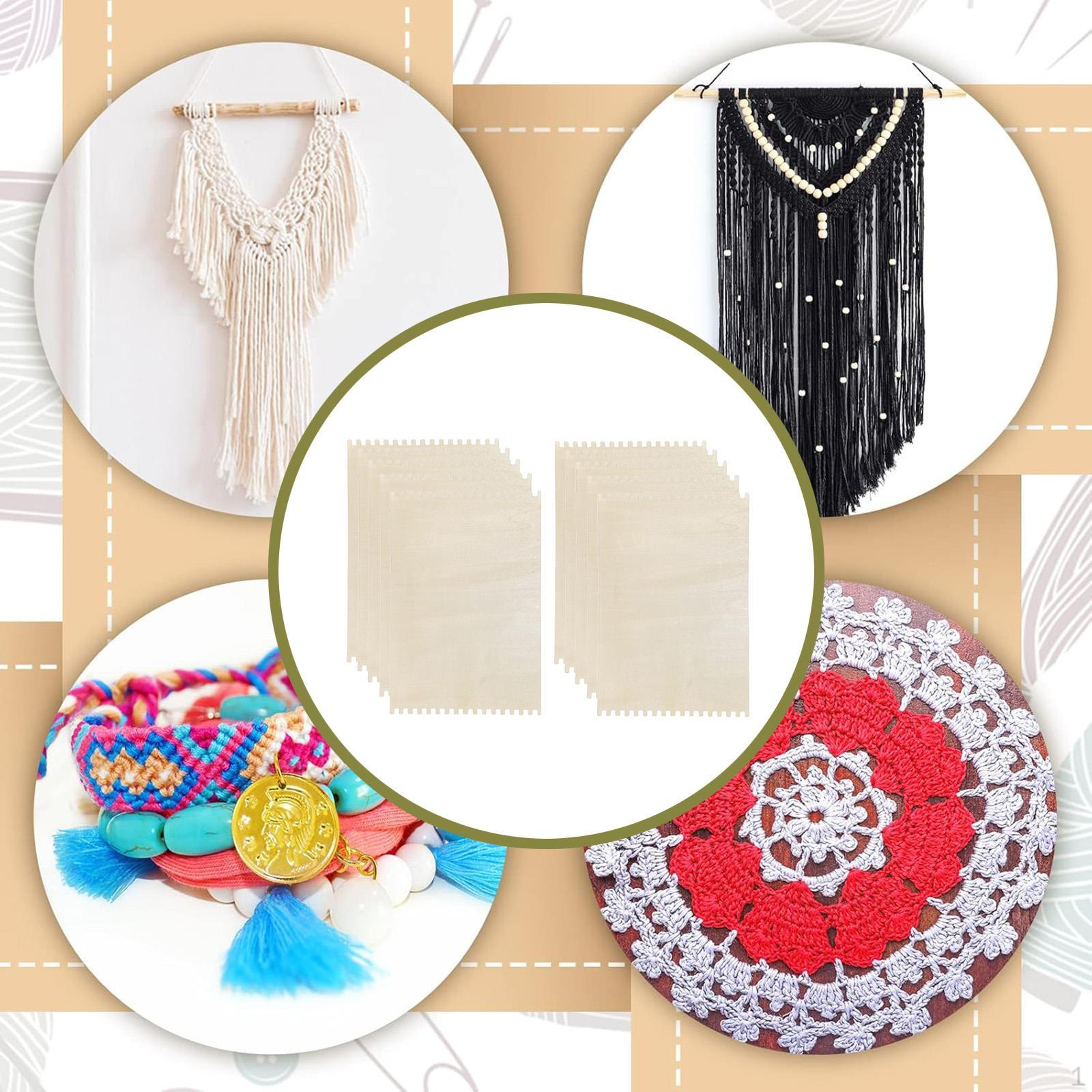 

10Pcs Kids Wooden Loom Hand Knitting Children Beginner Friendly DIY Sewing Teaching Handcraft Basket