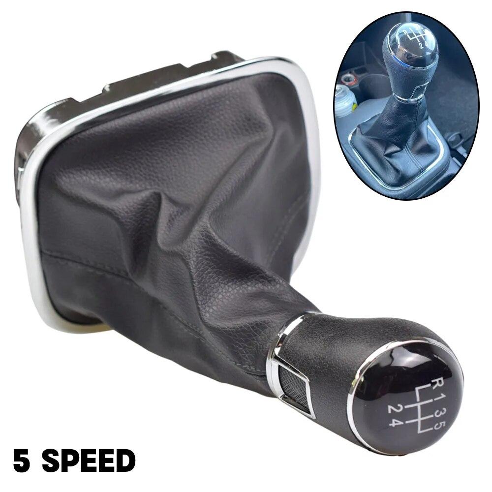 

Для VW Volkswagen Polo 6C 2015 2016 2017 2018 автомобильный Стайлинг 5-скоростная ручка переключения передач Gaitor кожаные ботинки 5Speed-boot