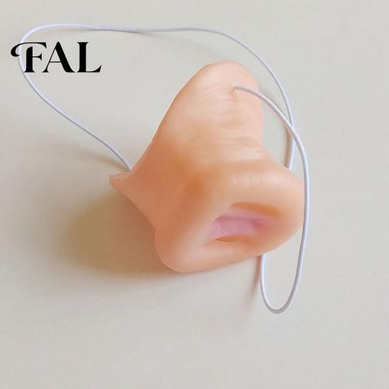 Accessorio per Maschera di Carnevale, Naso di Maiale Realistico, Maschera Naso Muso Morbido con Elastico per Costume Bambini Adulti, Accessori Animali per Halloween