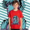 Boys Girls Cotton T Shirt Bleach Ichigo Anime Print Casual Summer Short Sleeve Top Kids Clothing Children