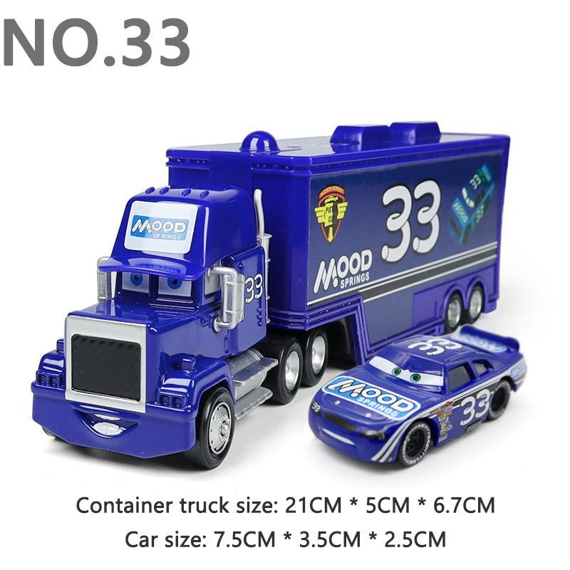 Pixar Cars Truck Model Car 1/55 Die Casting Eugene Carbureski Container Trucks Racing Toy Birthday Gifts Kids Toys Collectibles